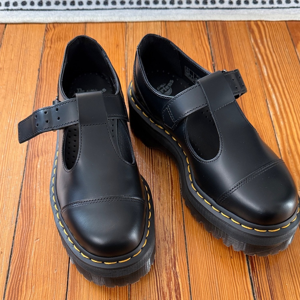 Dr. Martens Bethan Black Platform Mary Jane Shoes